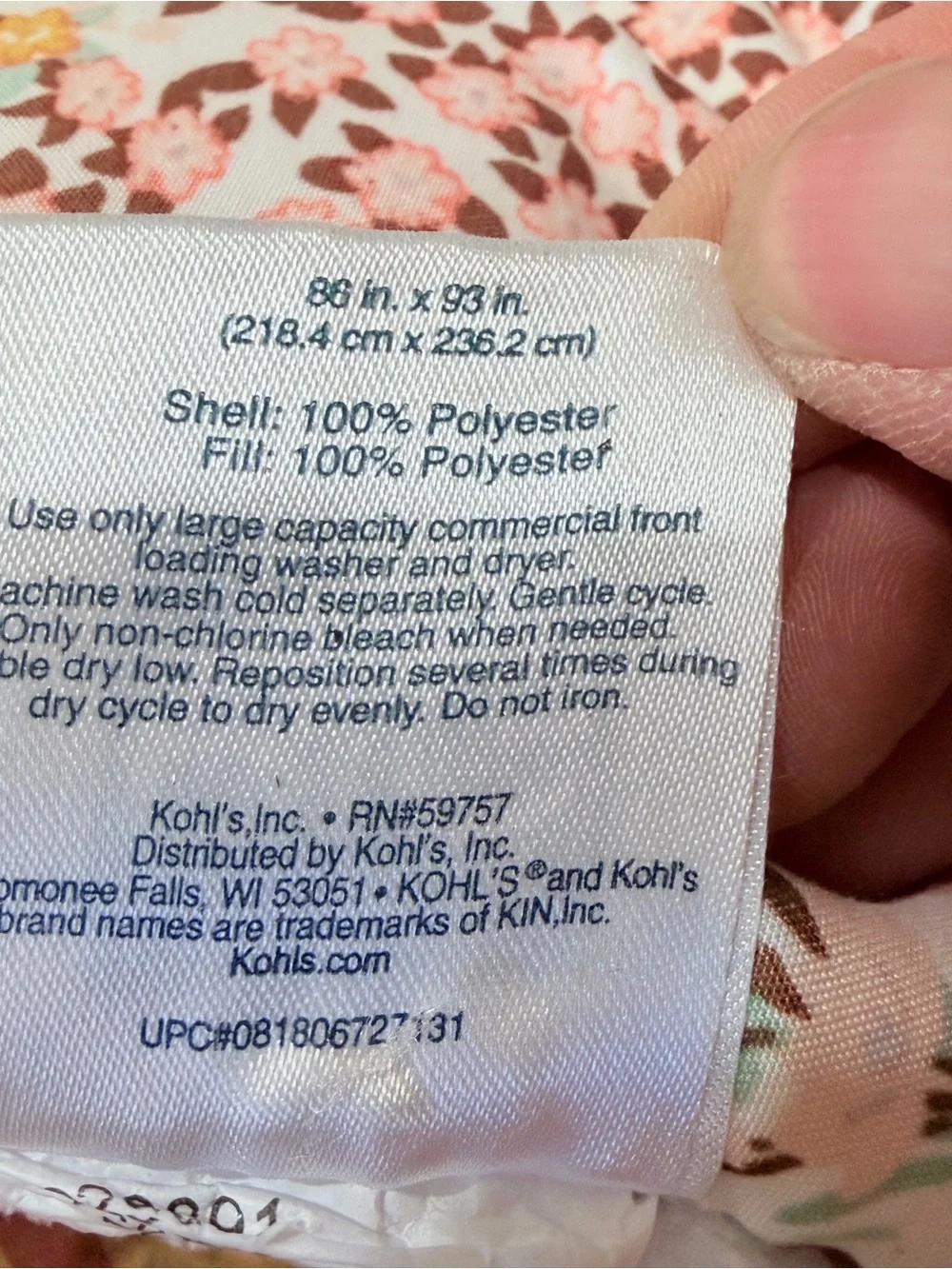 The Big One reversible floral comforter